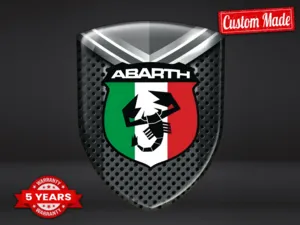 Fiat Abarth Etiqueta Impermeable Estilo Alta Gama Profesional